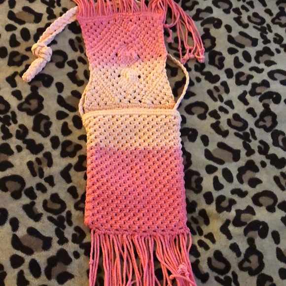 ECOTE NWOT small crocheted boho crossbody bag - Picture 4 of 7